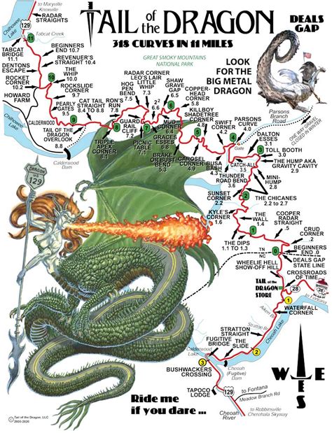 Tail Of The Dragon Map